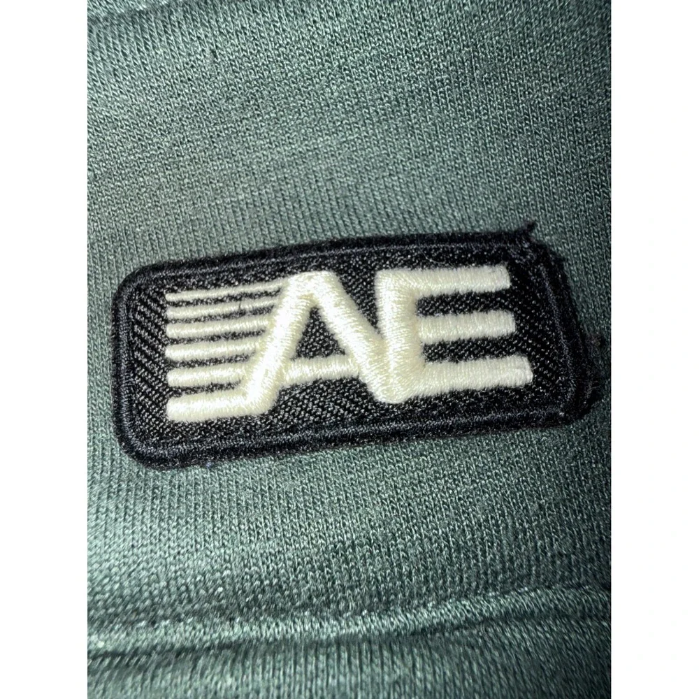 American Eagle Activewear Joggers Mens L Green Drawstring Recycled Blend